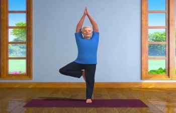 Yoga With Modi in the English Language 
